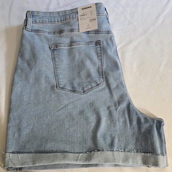 Sonoma Pants - Sonoma High Rise Womens Denim Jean Shorts Sz 22w Nwt